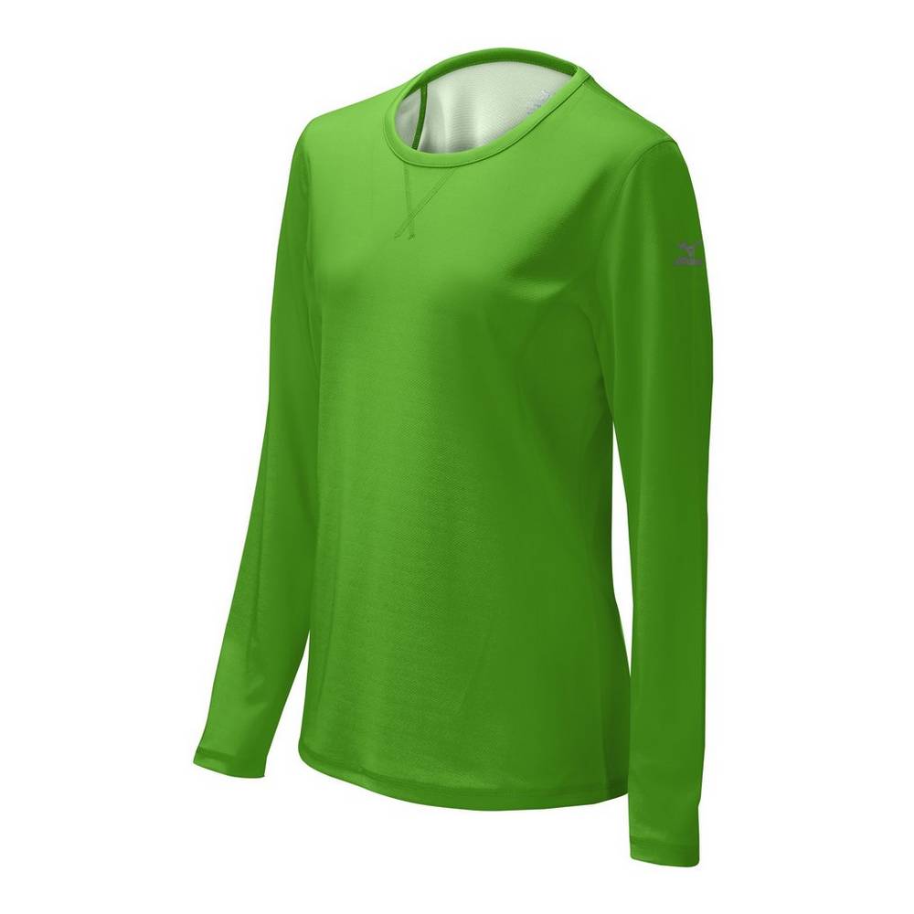 Blusa Mizuno Core Dual Hybrid - Mulher - Verdes/Branco - PNJXK1893